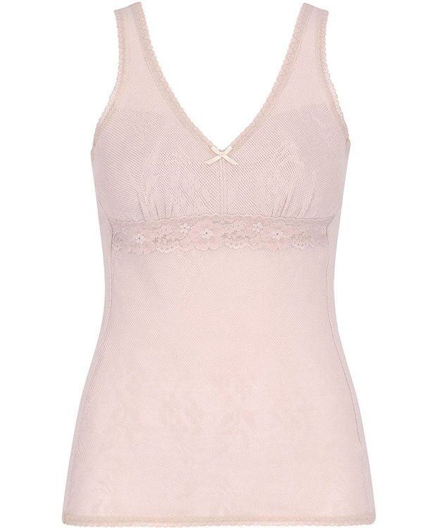 Wing カップ付きインナー 綿100％(身生地) さらっと快適 【綿100％ メッシュタイプ】 ブラトップ タンクトップ 春 夏 EL6186 ウイング／ワコール ピンク