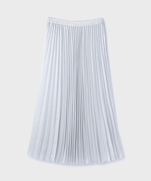 GRACE CONTINENTAL コラボロングプリーツスカート シルバー