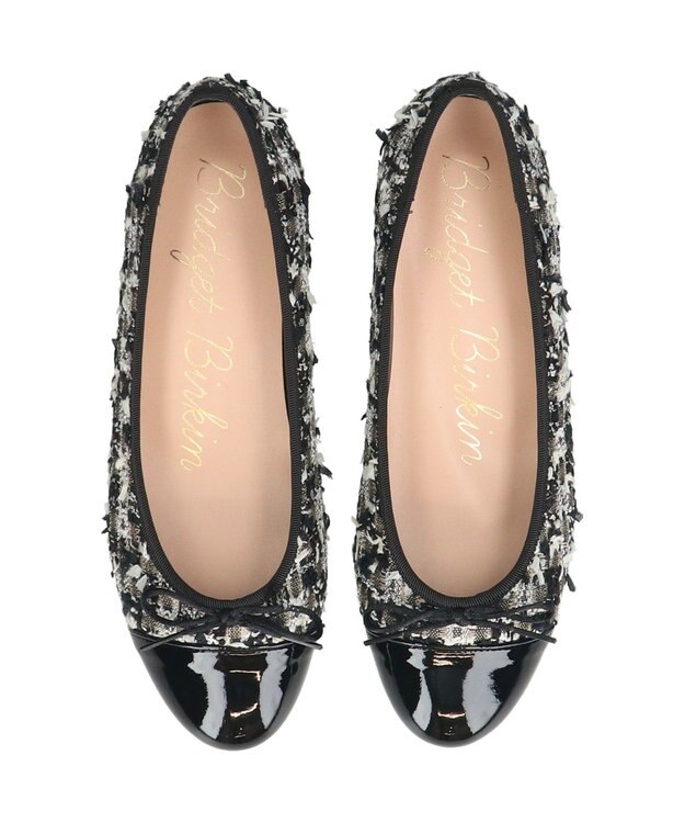 Bridget Birkin 【Bridget Birkin】ラメツイードバレエシューズ ブラックコンビ