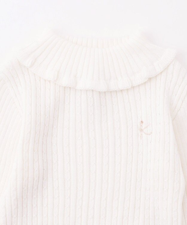 組曲 KIDS 【80-100cm】リブ ニット オフホワイト系