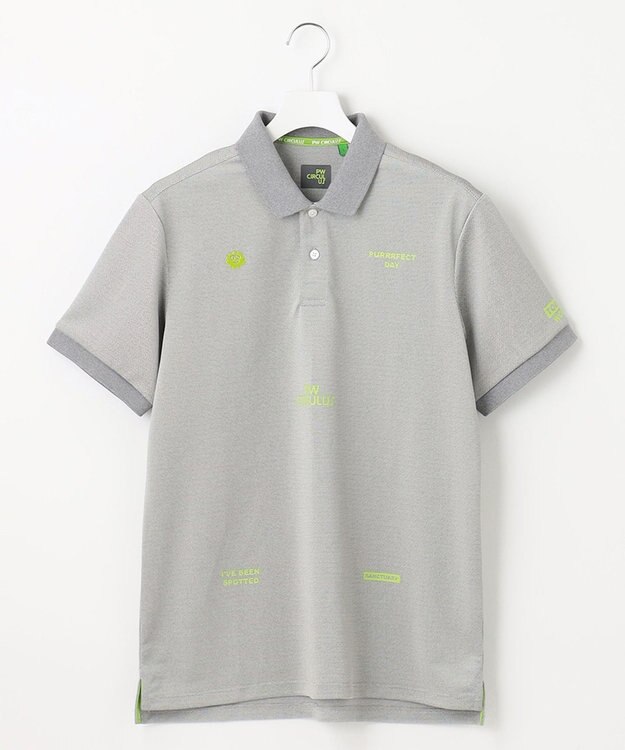 PW CIRCULUS 【MEN】【吸汗速乾】ベーシックカノコ ポロシャツ ライトグレー系