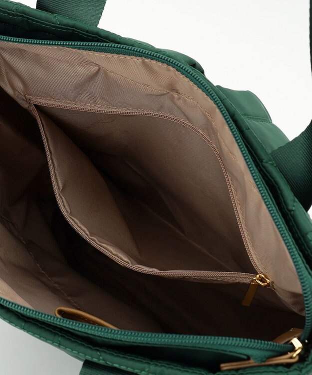 LA BAGAGERIE グリッドキルティングリュック ダークグリーン