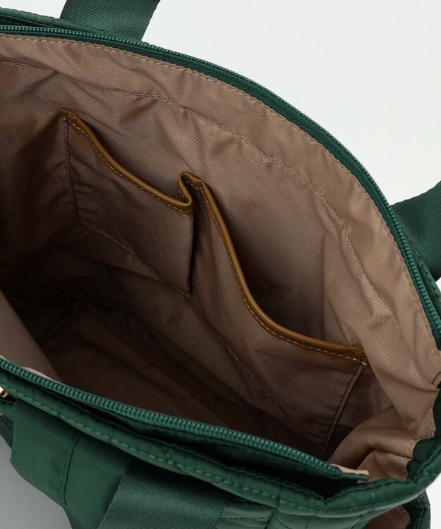 LA BAGAGERIE グリッドキルティングリュック ダークグリーン