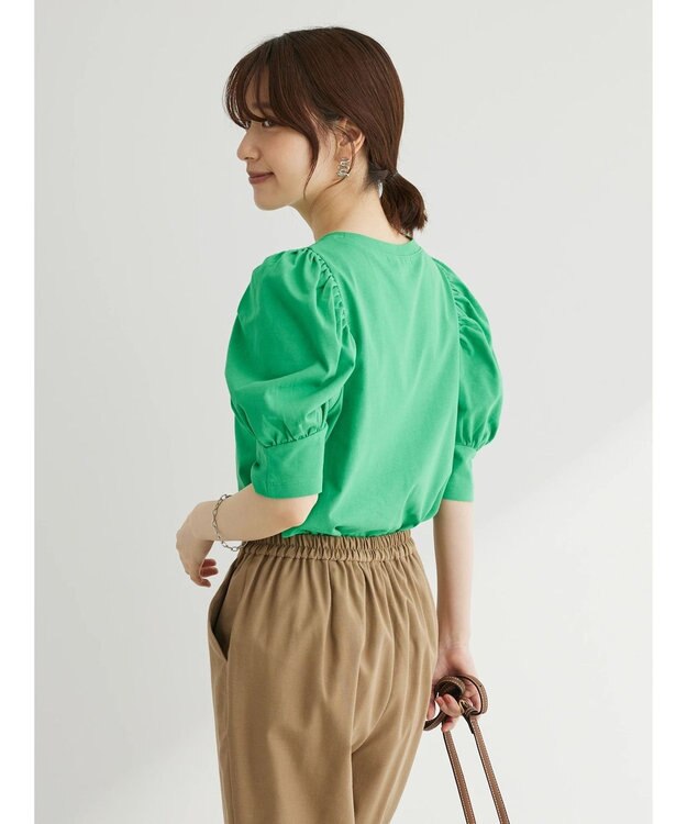 Green Parks ・ＳＵＧＡＲ　ＳＰＯＯＮ　ギャザーパフＴシャツ Green