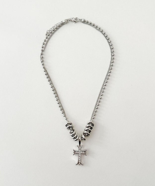 WEGO Lリングモチーフボールチェーンネックレス 柄2