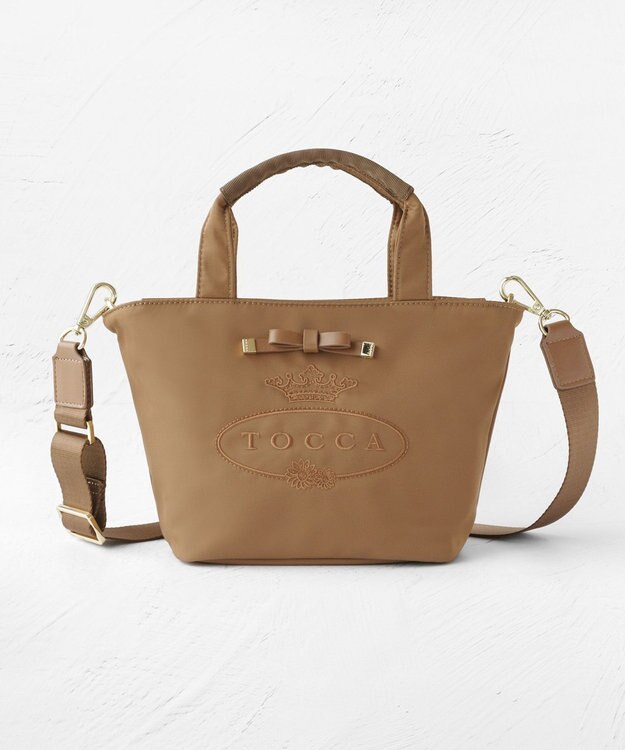 TOCCA CARVED LOGO POCHETTE ナイロンバッグ ブラウン系