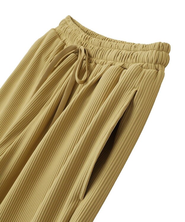 Green Parks セルフカットリブパンツ Green