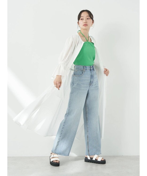 earth music&ecology ドットドビーワンピース Off White