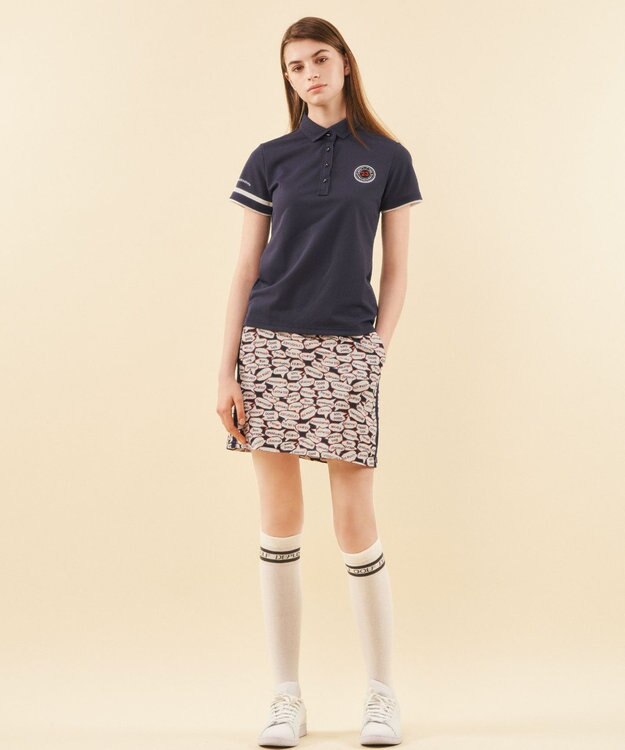 23区GOLF 【WOMEN】【吸水速乾/UVカット】YELL総柄プリントスカート ネイビー系5