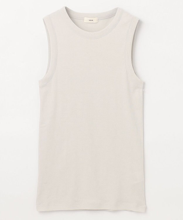 NAVE 【Nave・洗える】ガーゼフライス タンクトップ ライトグリーン系
