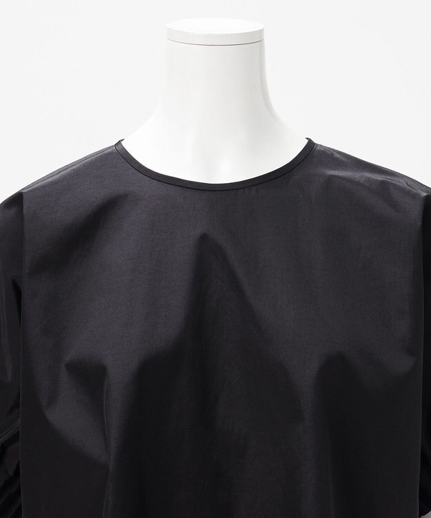 23区 L 【エステータ】ブライトローン スリーブデザイン ブラウス ブラック系