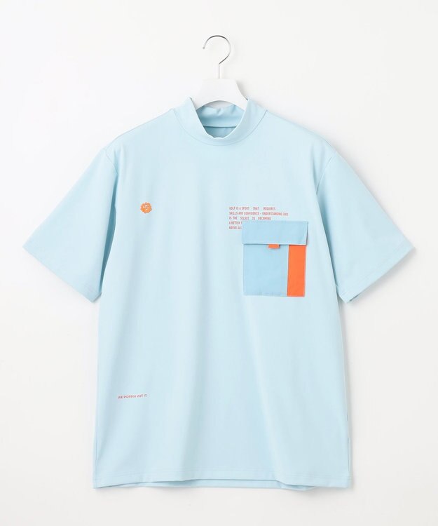 PW CIRCULUS 【UVカット / 吸水速乾 / 伸縮性抜群】【MEN】ポケットモック T スカイブルー系