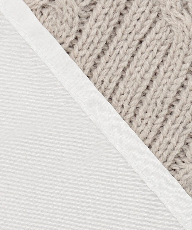 ANY 【洗濯機可・前後差あり】レイヤードブラウスニット ベージュ