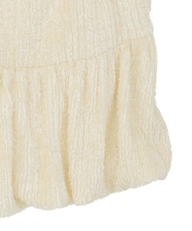 Green Parks 表面感ベロアバルーンキャミビスチェ Ivory