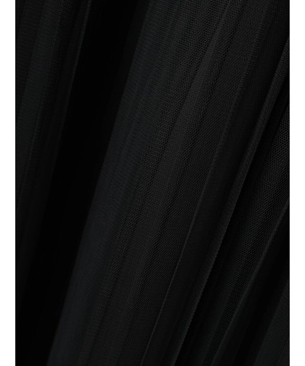 earth music&ecology レースチュールプリーツワンピース Black