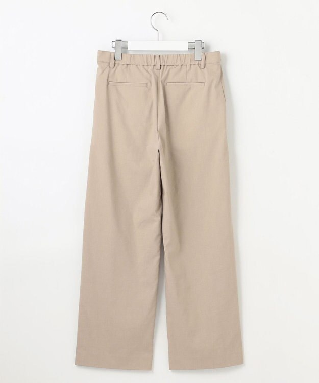 J.PRESS LADIES L 【洗える】リネンストレッチ ワイド パンツ ベージュ系