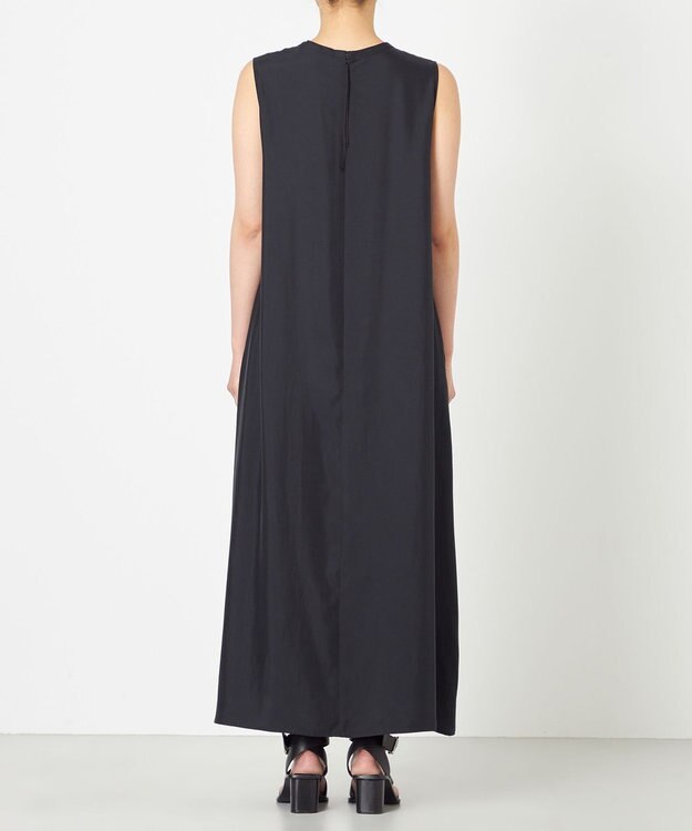 NAVE 【ReNAVE・セットアップ可/洗える/UVケア/接触冷感】フィブリルシャンブレーワンピース ブラック系