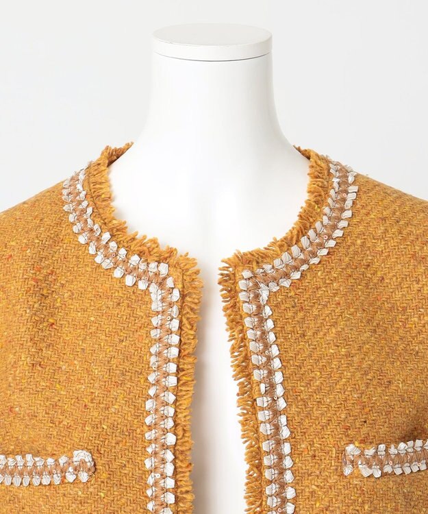 23区 S 【R(アール)】カラーツイード ジャケット イエロー系