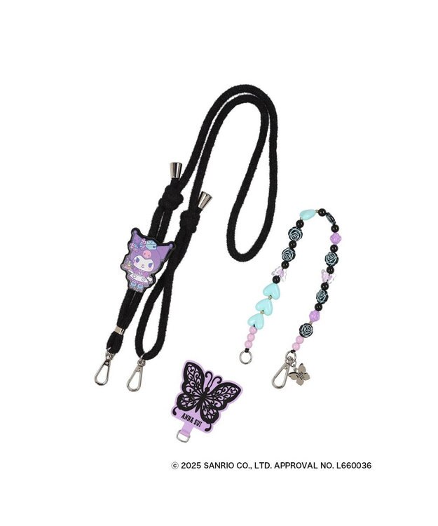 ANNA SUI ANNA SUI × MY MELODY & KUROMI スマホストラップ （クロ） クロ