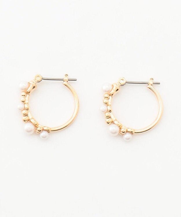 ICB メタルパールコンビピアス ゴールド系