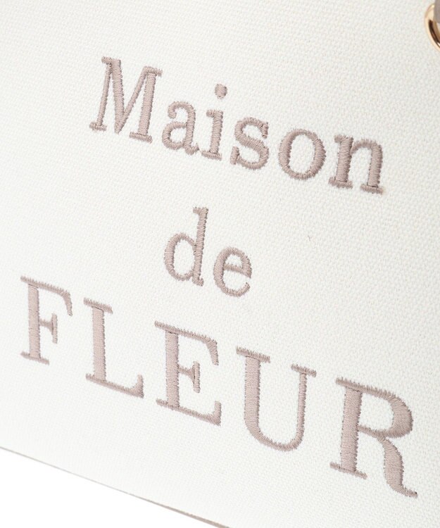 Maison de FLEUR EC限定ロゴ刺繍キャンバス2Wayバッグ Brown
