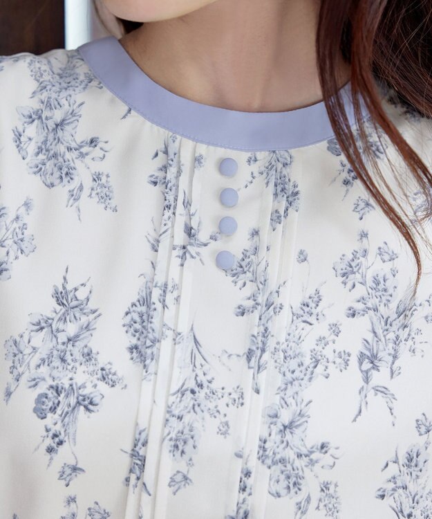 Tiaclasse L 【洗える】トワルドジュイ配色ワンピース アイボリー