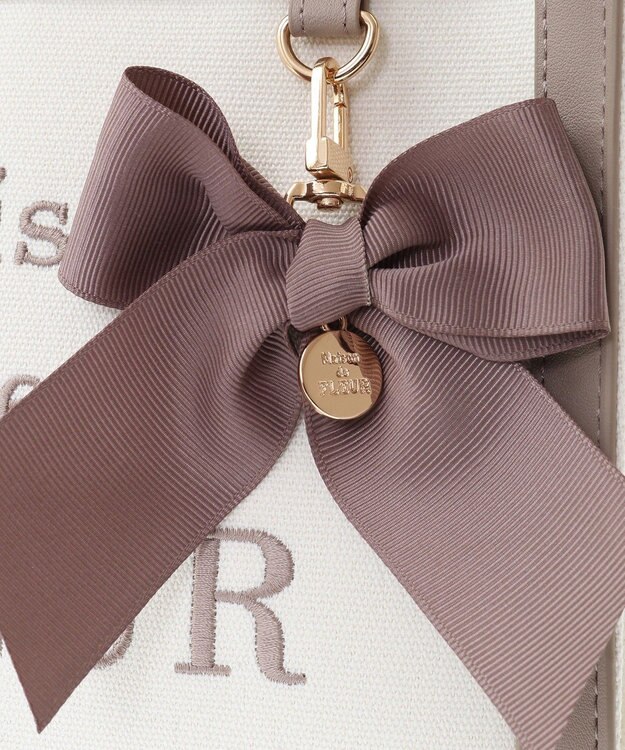 Maison de FLEUR EC限定ロゴ刺繍キャンバス2Wayバッグ Brown