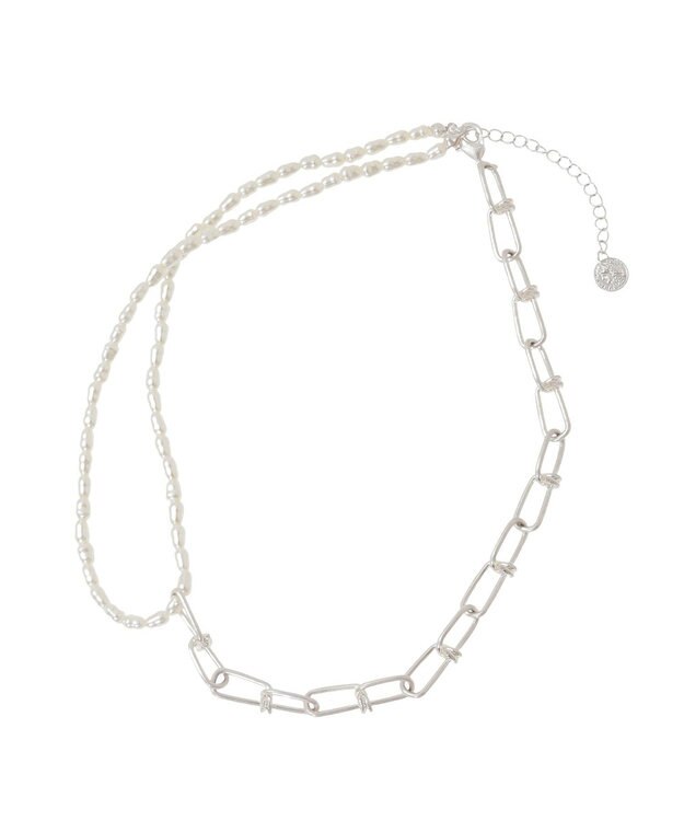 Green Parks デザインチェーンアシメネックレス Silver