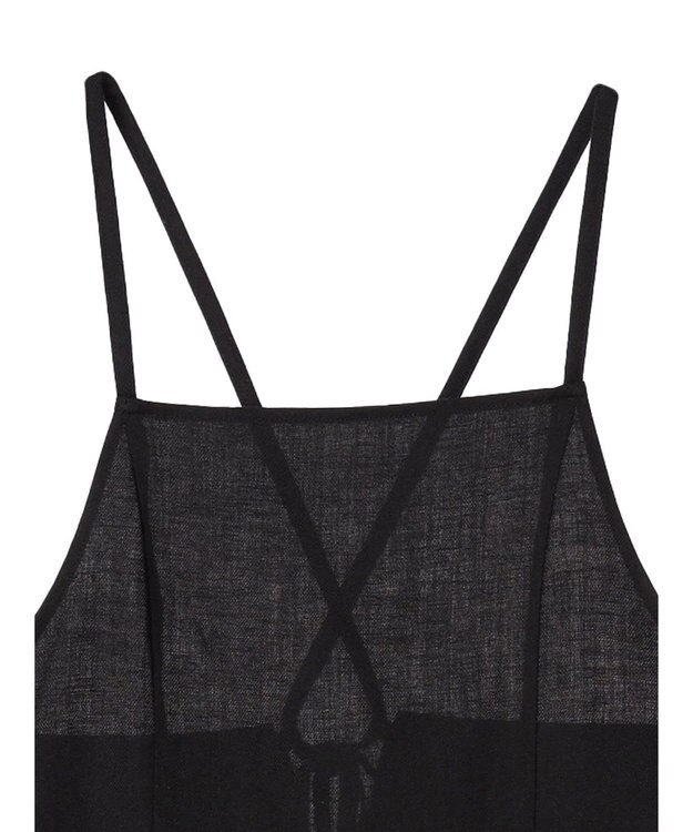 earth music&ecology リサイクルポリエステルブレンドキャミワンピース Black