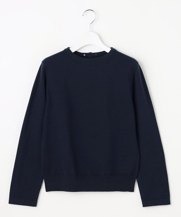 ANY SIS S レース襟 ニット ネイビー