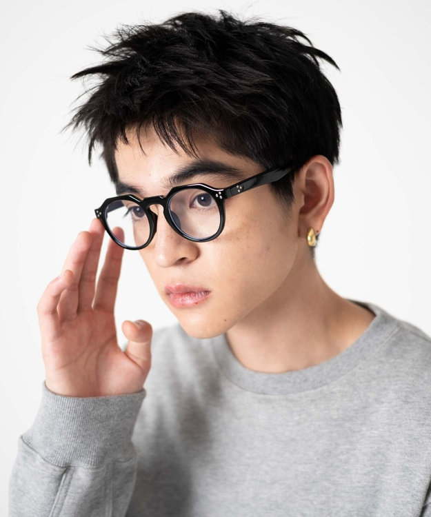 WEGO 【ユニセックス着用ITEM】セルフレームクラウンパントアイウェア ブラック