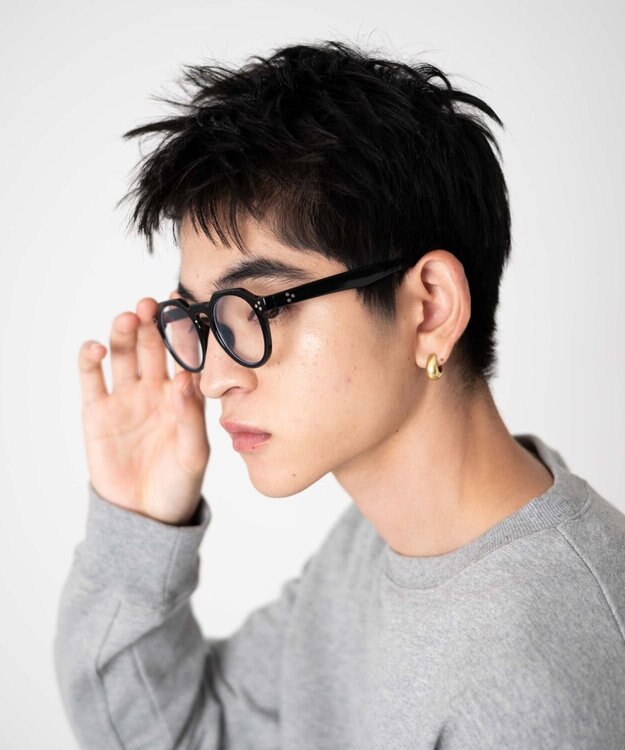 WEGO 【ユニセックス着用ITEM】セルフレームクラウンパントアイウェア ブラック