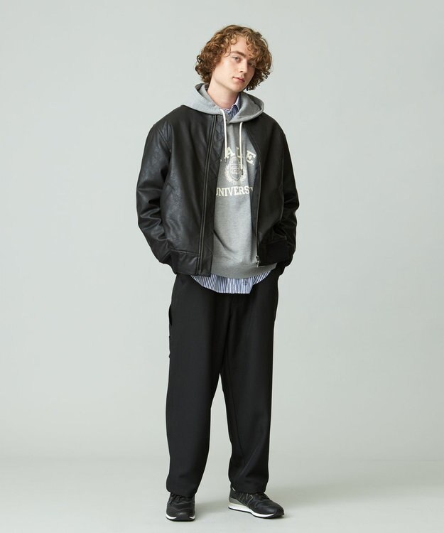 J.PRESS YORK STREET 【UNISEX】YALE裏毛パーカー ライトグレー系