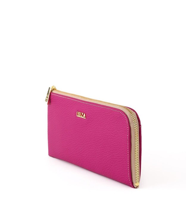 IBIZA クラシカ　L字ファスナー長財布 ダークピンク
