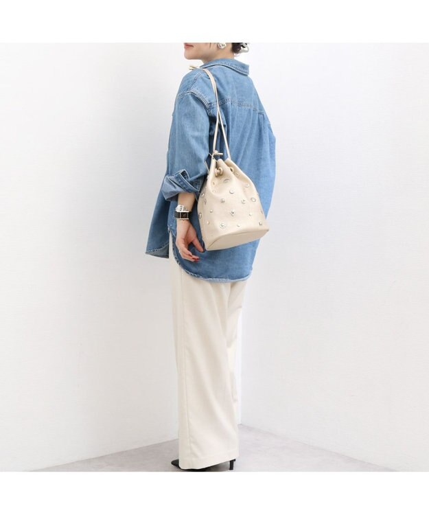 UNBILLION カカトゥ kakatoo / WEB限定ビジューミックスチャーム ドロストバッグ ゴールド