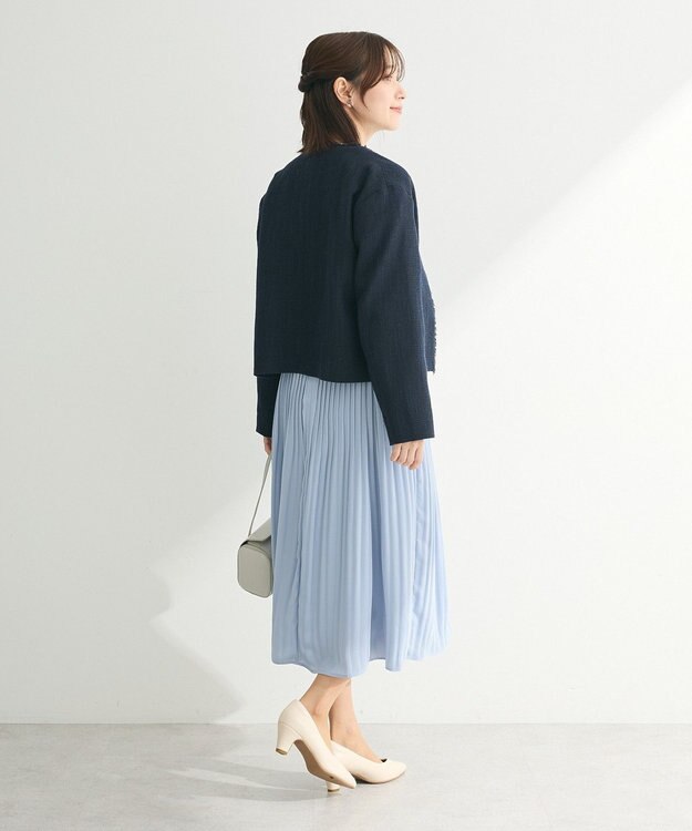 Green Parks ef-de プリーツワンピース Sax