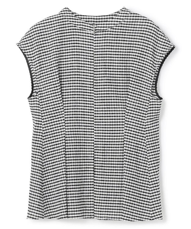 uncrave ギンガムチェック ジレブラウス ブラック×ホワイト