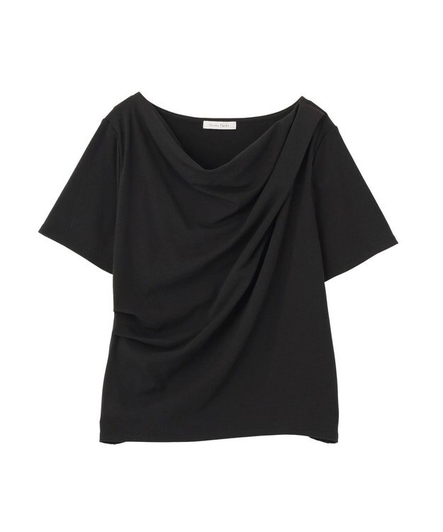 Green Parks ５分袖ドレーププルオーバー Black