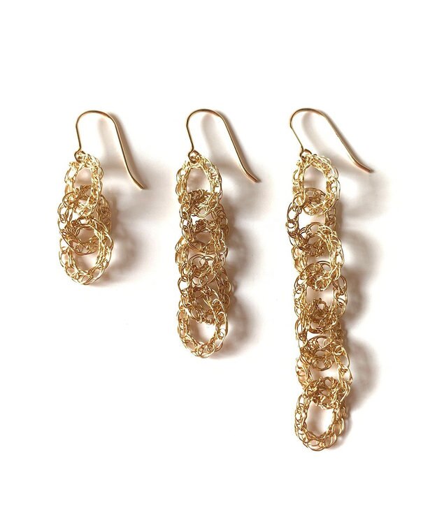 CASUMINO chain 7連 ピアス gold