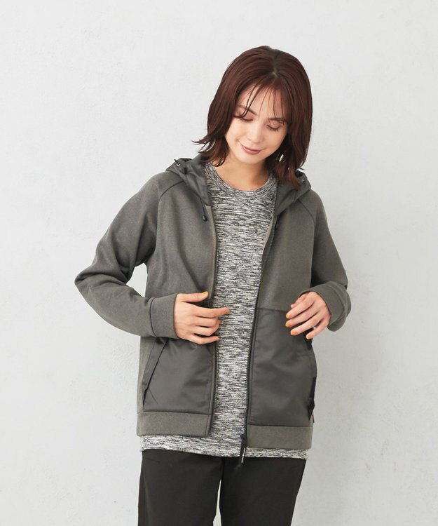 JOSEPH ABBOUD MOUNTAIN 【UNISEX】吸水速乾 バックフリースパーカー グレー系