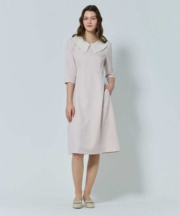 TOCCA 【八木アリサさん着用】【00サイズあり・消臭】FLYING SAUCER 七分丈ドレス ピンク系