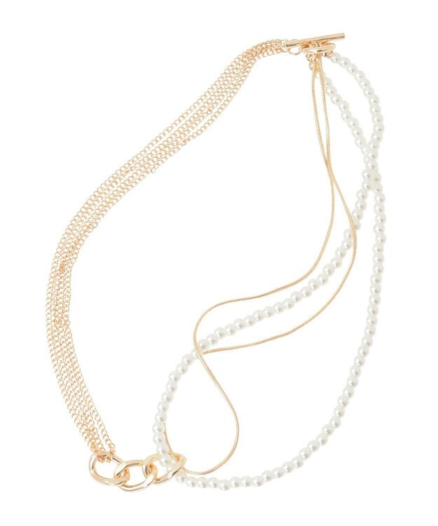 YECCA VECCA パールチェーンショートネックレス Silver