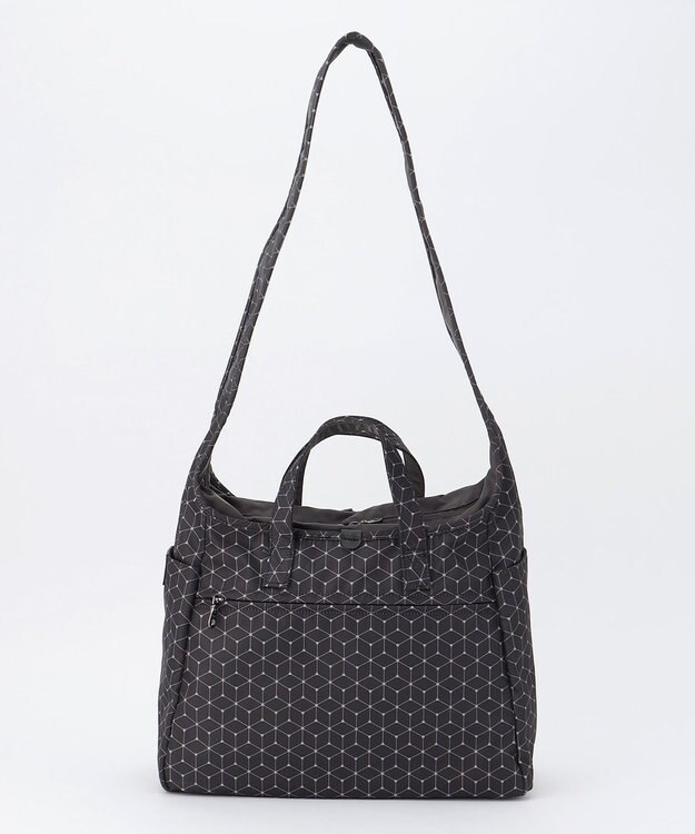 Y'SACCS キュービック×ポイントドット　2WAYトート＆ショルダー　Mサイズ ブラック