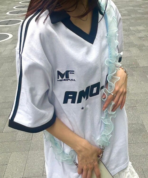 WEGO フリルストラップ サックス