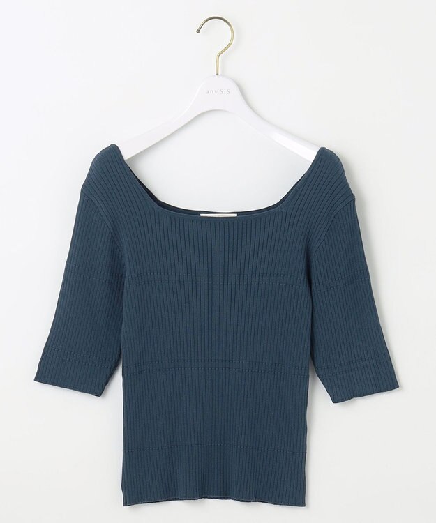 ANY SIS 【2SET】リボンカーデツイン ニット ダークブルー