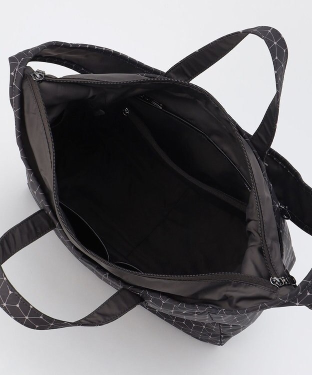 Y'SACCS キュービック×ポイントドット　2WAYトート＆ショルダー　Mサイズ ブラック