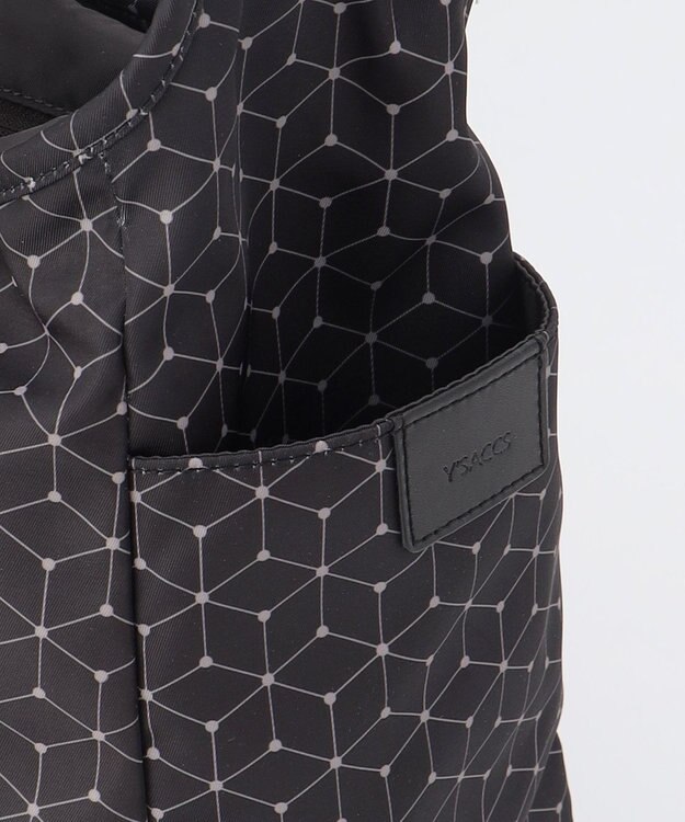 Y'SACCS キュービック×ポイントドット　2WAYトート＆ショルダー　Mサイズ ブラック