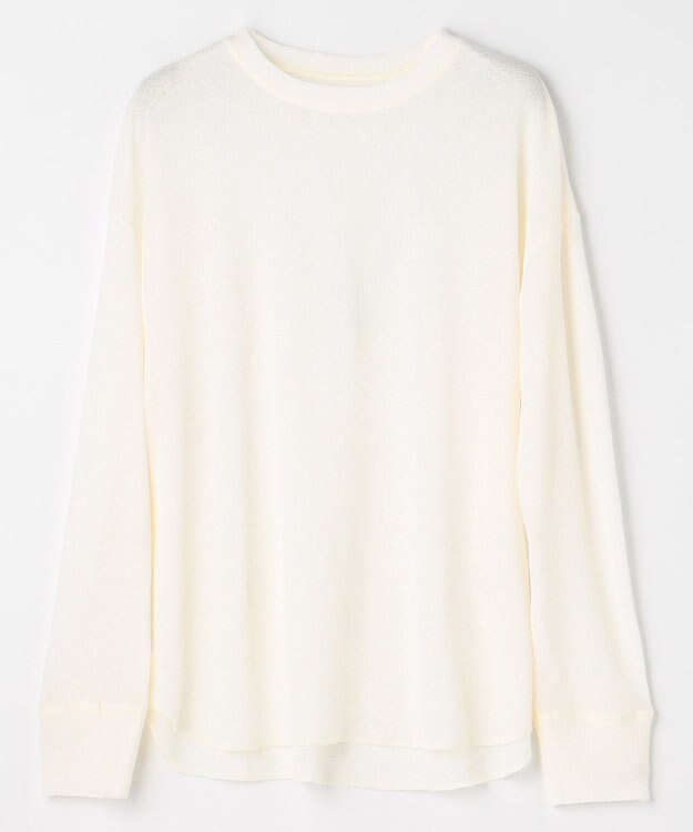 ANY L シアーワッフルロングスリーブTシャツ エクリュ