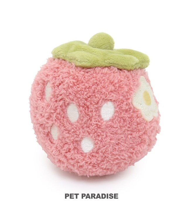 PET PARADISE ペットパラダイス ふわころトイ 《いちご  ピンク》 小型犬  ピンク