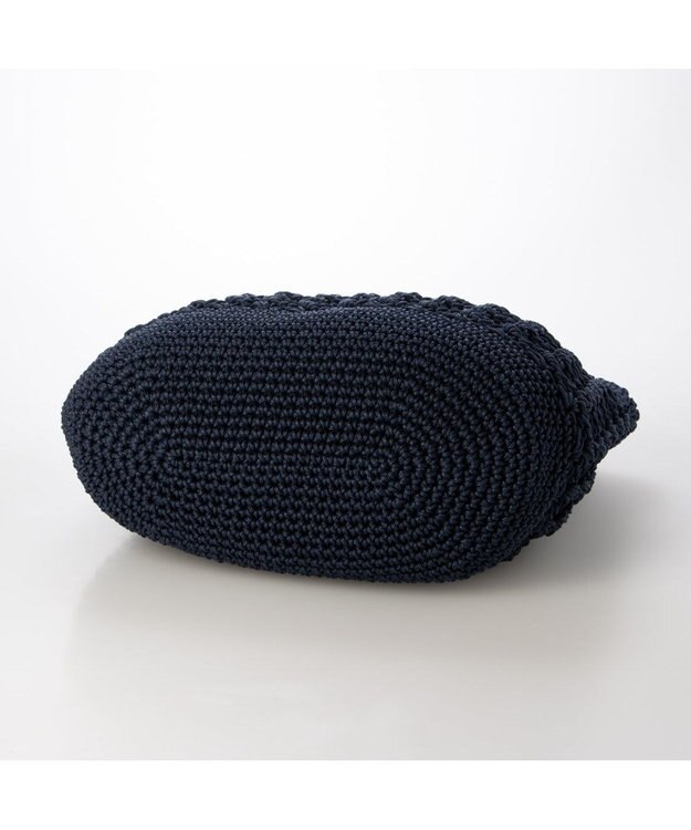 UNBILLION カシュカシュ cachecache / 柄編みベーシックトート カゴバッグ ネイビー